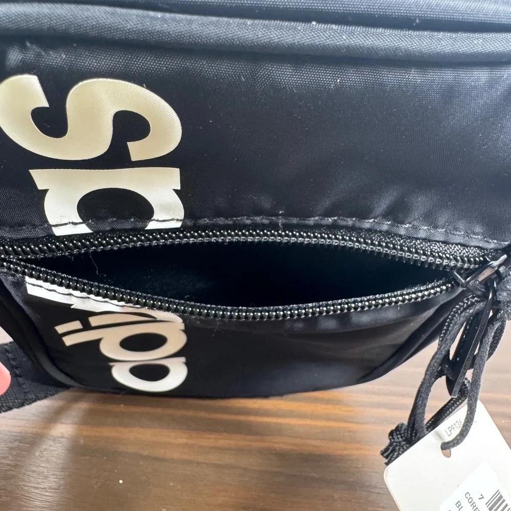 Adidas Core Festival Crossbody Bag Logo Adjustable Strap Black White OS NEW